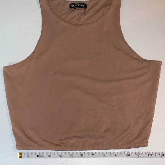 Naked Wardrobe Tan Cropped Tank - Picture 7 of 8